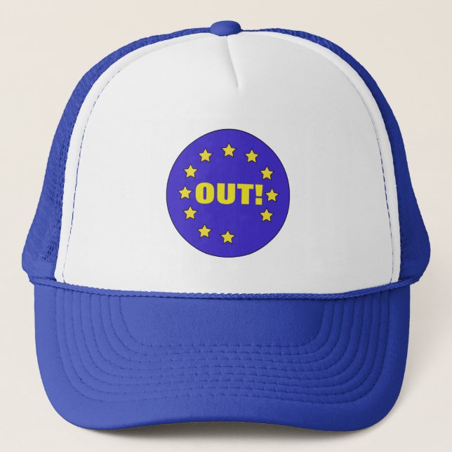 Camionero "¡FUERA!" Gorra de béisbol Brexit (Anverso)