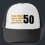 Camionero Funny 50.º Gorra de cumpleaños<br><div class="desc">50.º cumpleaños Regalos Mug Navega por nuestros regalos de cumpleaños número 50 como un fantástico regalo de cumpleaños número 50 para un miembro de la familia o amigos. Ofrecemos una gran variedad de regalos de cumpleaños número 50 para satisfacer a cualquier hombre o mujer que reconozca y conmemore el hito...</div>