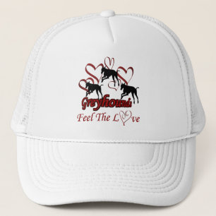 Camionero Galgos y gorra del perro del amor de los corazones