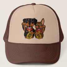 Gorra afortunado mínimo del dueño de los perros