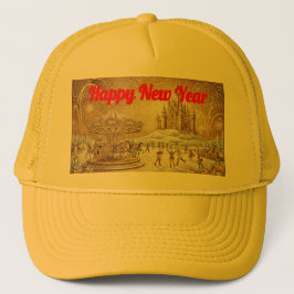 Camionero Gorra Amarilla de Navidad Personalizada Año Nuevo