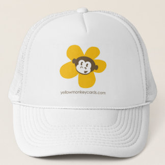Camionero Gorra amarillo de la flor del mono