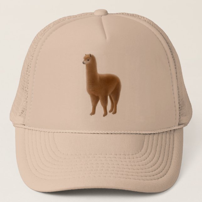 Camionero Gorra amistoso de la alpaca de Brown (Anverso)