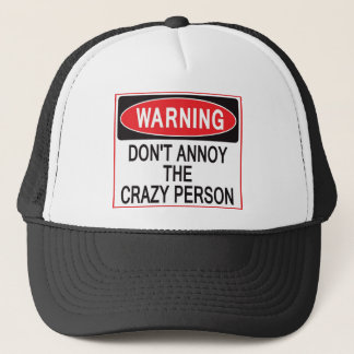 Camionero gorra amonestador de la persona loca