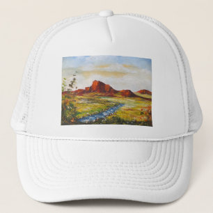 Camionero Gorra Ann Hayes pintando el cañón de rock rojo