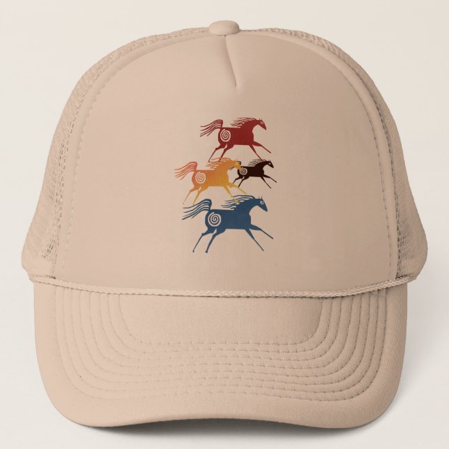 Camionero Gorra antiguo de los caballos (Anverso)