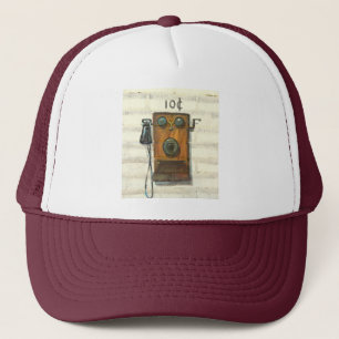 Camionero gorra antiguo del teléfono de pago