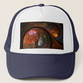 Camionero Gorra artístico de resumen de conexión fluida