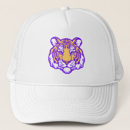 Camionero Gorra audaz de tigres morados y dorados - regalo p