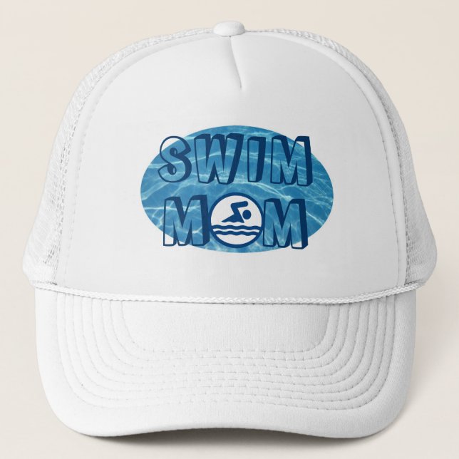 Camionero Gorra azul de la mamá de la nadada del agua de la (Anverso)