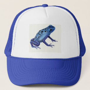 Camionero Gorra azul de la rana del dardo del veneno
