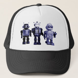 Camionero gorra azul de los robots