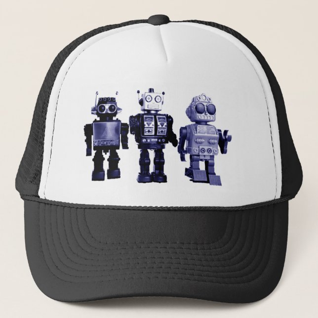Camionero gorra azul de los robots (Anverso)