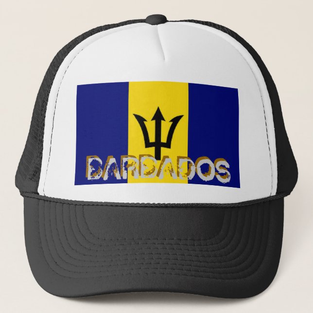 Camionero Gorra barbadense del recuerdo de la bandera de (Anverso)