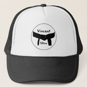 Camionero Gorra básico de la correa negra de los artes