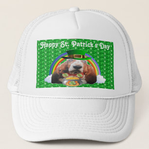 Camionero Gorra Basset Hound feliz Día de San Patricio