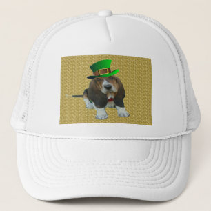 Camionero Gorra Basset Hound feliz Día de San Patricio