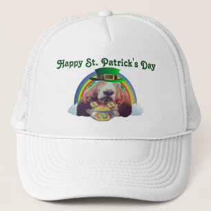 Camionero Gorra Basset Hound feliz Día de San Patricio