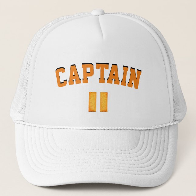 Camionero Gorra blanca de béisbol del capitán (Anverso)
