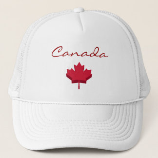 Camionero Gorra blanco de bandera de Canadá