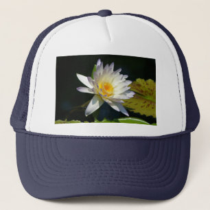 Camionero Gorra blanco de Lotus Waterlily