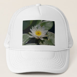 Camionero Gorra blanco de Lotus Waterlily