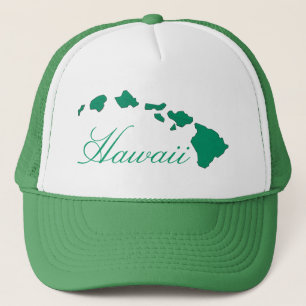 Camionero Gorra blanco verde de las islas de Hawái