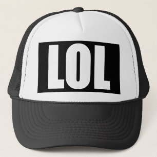 Camionero Gorra blanco y negro de LOL