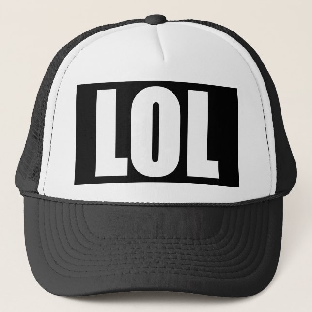 Camionero Gorra blanco y negro de LOL (Anverso)