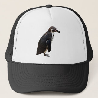 Camionero Gorra blanco y negro lindo del pingüino de