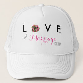 Camionero Gorra Boda con citas de amor y matrimonio