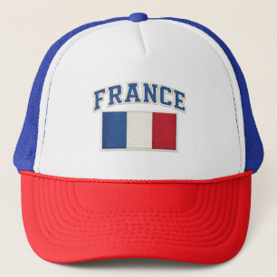Camionero Gorra Bordada con Bandera Patriótica de Francia