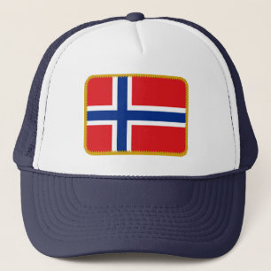 Camionero Gorra bordado bandera del efecto de Noruega
