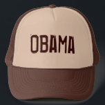Camionero Gorra Brown de Obama<br><div class="desc">Nombre de Obama en el gorra</div>