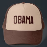Camionero Gorra Brown de Obama<br><div class="desc">Nombre de Obama en el gorra</div>