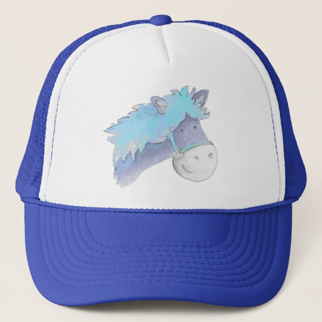 Camionero Gorra caprichoso de color azul pájico (Anverso)