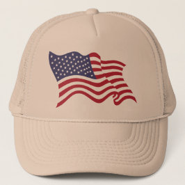 Camionero Gorra clásica de la bandera de EE. UU. para uso di