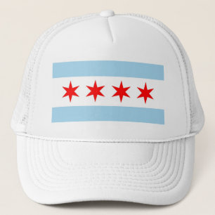 Camionero Gorra con Bandera de Chicago, Estado de Illinois -