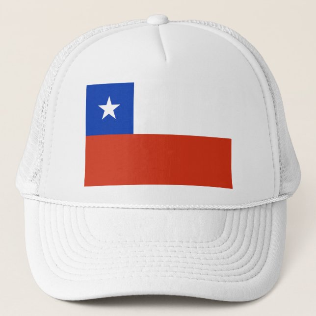 Camionero Gorra con bandera de Chile (Anverso)