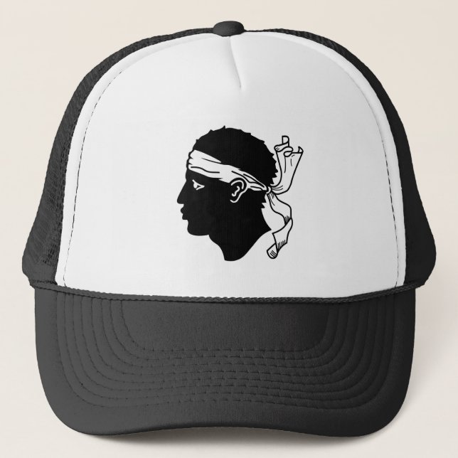 Camionero Gorra con bandera de Córcega, Francia (Anverso)