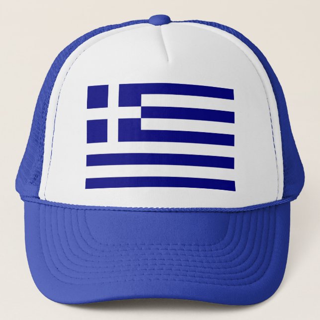 Camionero Gorra con bandera de Grecia (Anverso)