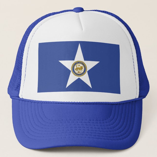 Camionero Gorra con bandera de Houston, Texas, Estados Unido (Anverso)