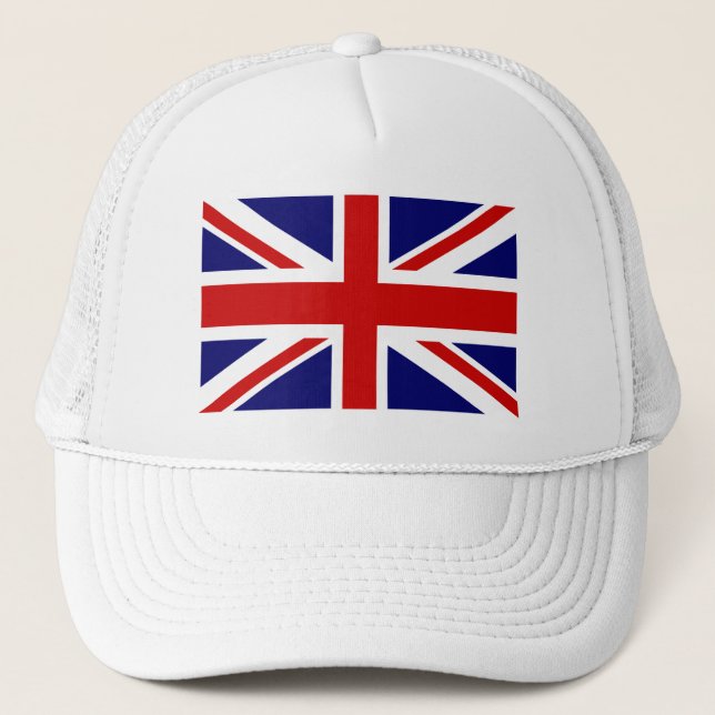 Camionero Gorra con bandera de jack de la unión británica (Anverso)