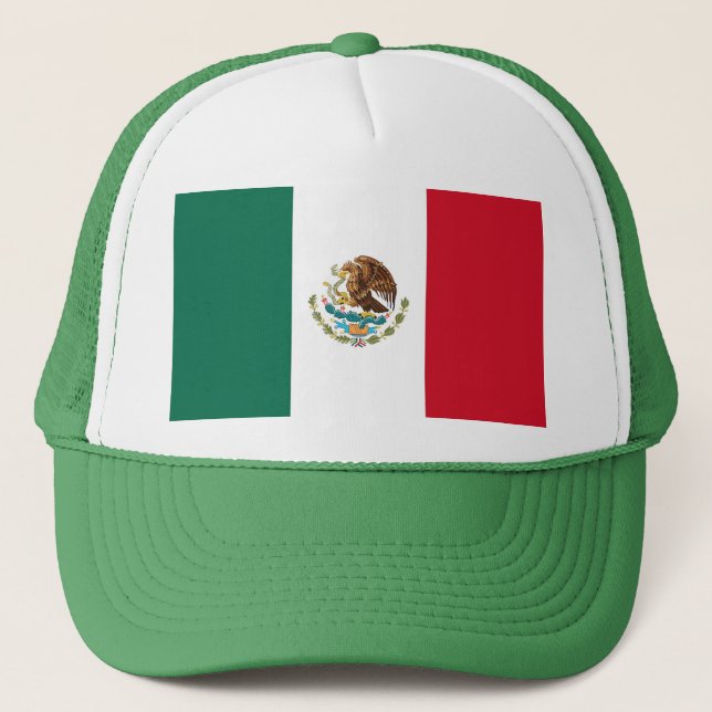 Camionero Gorra con bandera de México (Anverso)