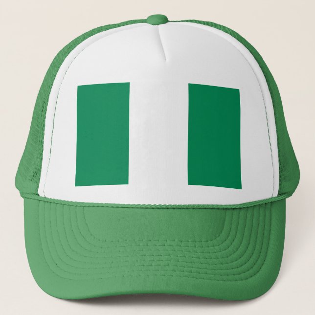 Camionero Gorra con bandera de Nigeria (Anverso)