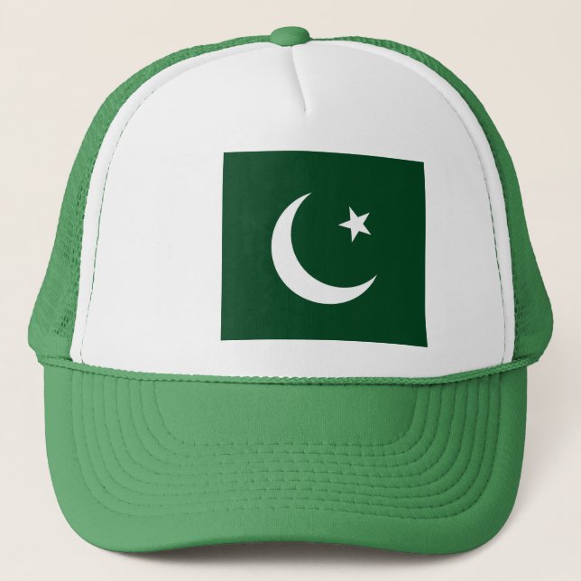 Camionero Gorra con bandera de Pakistán (Anverso)