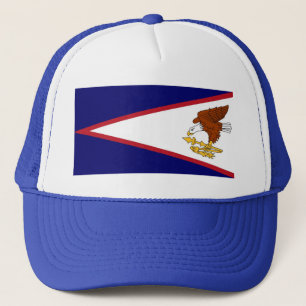 Camionero Gorra con bandera de Samoa Americana - Estados Uni