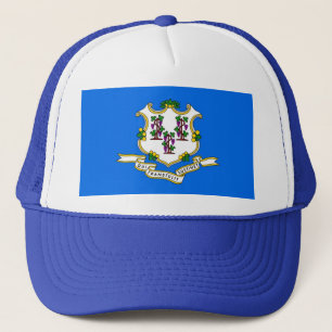 Camionero Gorra con bandera del estado de Connecticut - Esta
