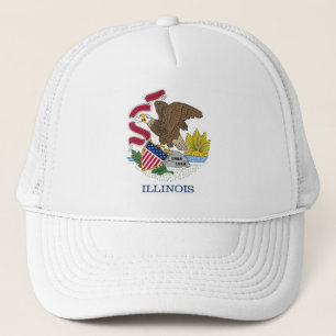 Camionero Gorra con bandera del estado de Illinois - Estados