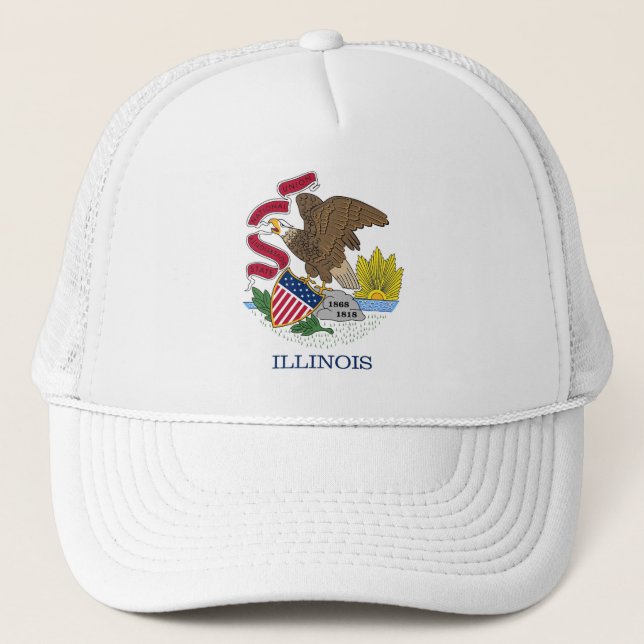 Camionero Gorra con bandera del estado de Illinois - Estados (Anverso)